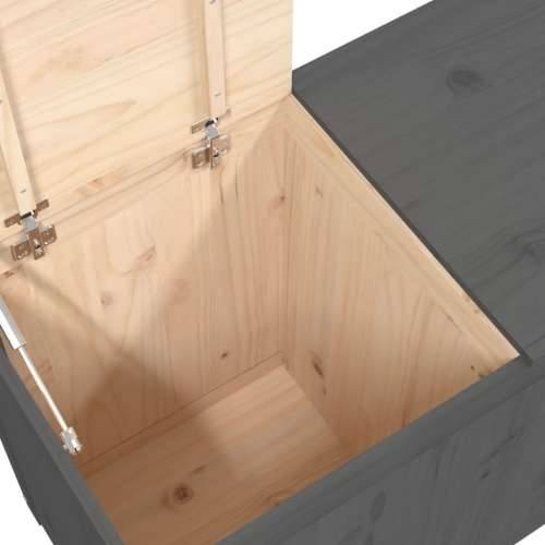 Kutija za rublje siva 88,5x44x66 cm od masivne borovine - Siva 88.5 x 44 x 66 cm 1 Cijena