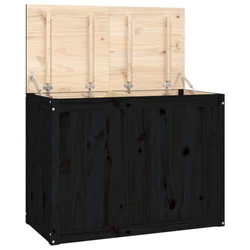 Kutija za rublje crna 88,5x44x66 cm od masivne borovine - Crna 88.5 x 44 x 66 cm 1 Cijena