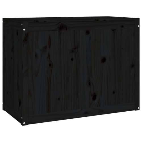 Kutija za rublje crna 88,5x44x66 cm od masivne borovine - Crna 88.5 x 44 x 66 cm 1 Cijena