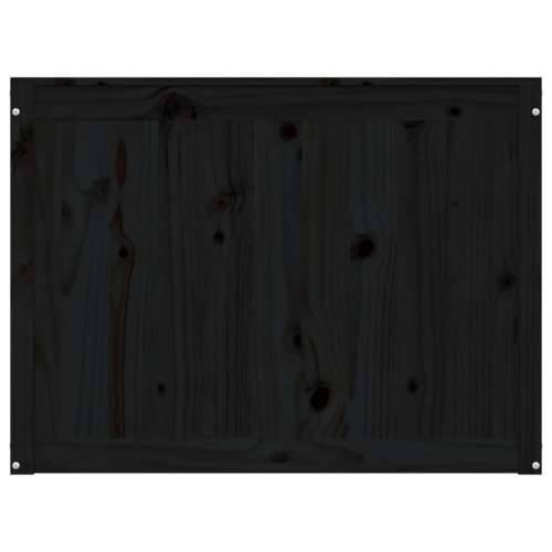 Kutija za rublje crna 88,5x44x66 cm od masivne borovine - Crna 88.5 x 44 x 66 cm 1 Cijena