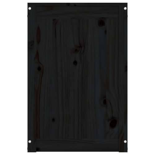 Kutija za rublje crna 88,5x44x66 cm od masivne borovine - Crna 88.5 x 44 x 66 cm 1 Cijena