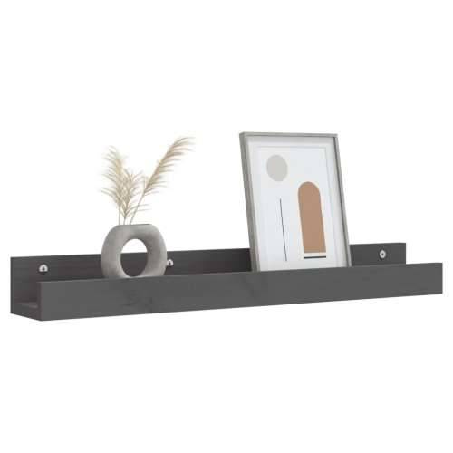Zidne police 2 kom sive 80x12x9 cm od masivne borovine - Siva 80 x 12 x 9 cm 1 Cijena