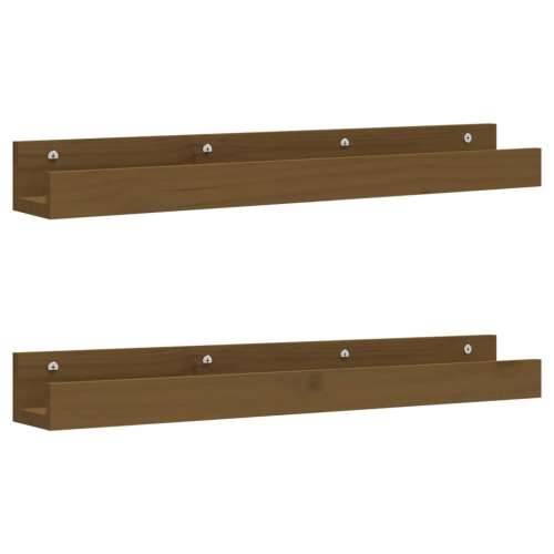Zidne police 2 kom boja meda 80x12x9 cm od masivne borovine - boja meda 80 x 12 x 9 cm 1 Cijena