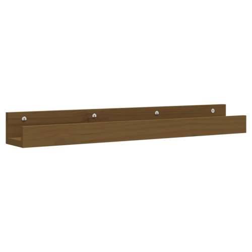 Zidne police 2 kom boja meda 80x12x9 cm od masivne borovine - boja meda 80 x 12 x 9 cm 1 Cijena