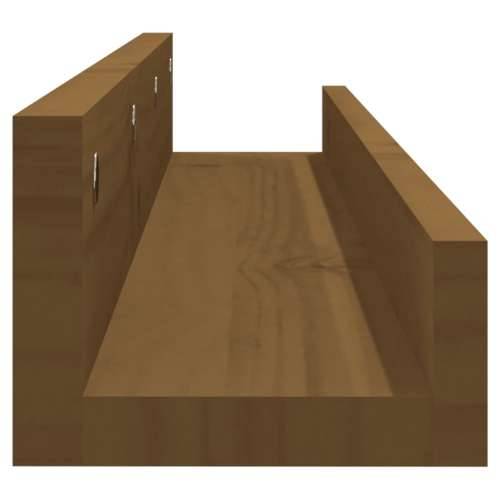 Zidne police 2 kom boja meda 80x12x9 cm od masivne borovine - boja meda 80 x 12 x 9 cm 1 Cijena