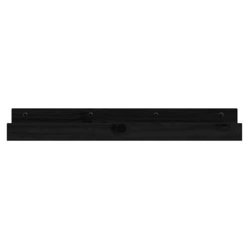 Zidne police 2 kom crne 80x12x9 cm od masivne borovine - Crna 80 x 12 x 9 cm 1 Cijena