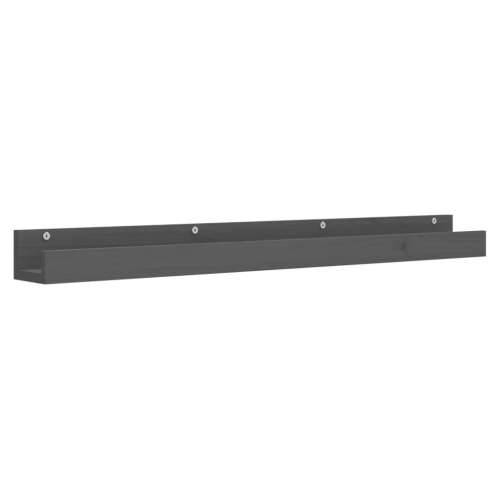 Zidne police 2 kom sive 110x12x9 cm od masivne borovine - Siva 110 x 12 x 9 cm 1 Cijena