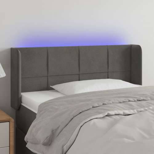LED uzglavlje tamnosiv 93x16x78/88 cm baršunasto - Tamno siva 93 x 16 x 78/88 cm 1 Cijena
