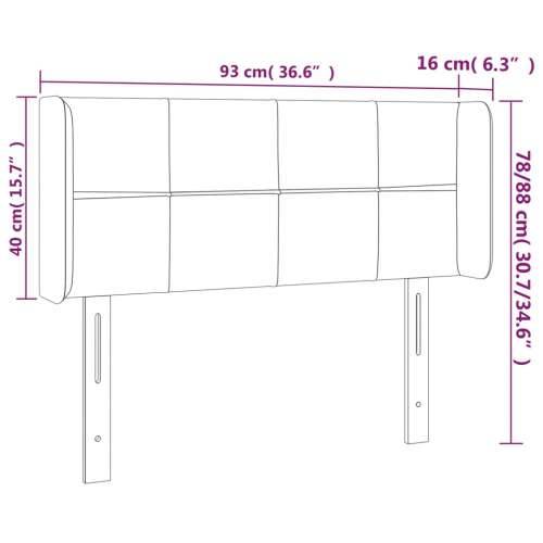 LED uzglavlje tamnosiv 93x16x78/88 cm baršunasto - Tamno siva 93 x 16 x 78/88 cm 1 Cijena
