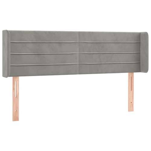 LED uzglavlje svjetlosivo 147x16x78/88 cm baršunasto - Svjetlosiva 147 x 16 x 78/88 cm 1 Cijena