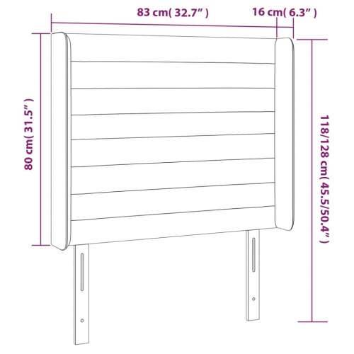 LED uzglavlje tamnoplavo 83x16x118/128 cm baršunasto - Tamno plava 83 x 16 x 118/128 cm 1 Cijena