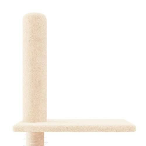 Penjalica za mačke - Kuća za mačke - Grebalica od poda do stropa krem 250,5 - 276,5 cm - Krema Cijena