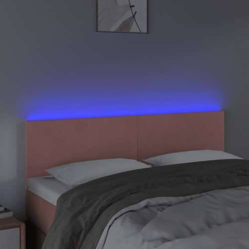 LED uzglavlje ružičasto 144x5x78/88 cm baršunasto - Ružičasta 144 x 5 x 78/88 cm 1 Cijena
