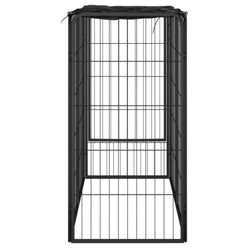Ograda za pse sa 6 panela crna 50 x 100 cm čelik obložen prahom Cijena