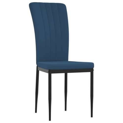 Blagovaonske stolice 2 kom plave baršunaste Cijena