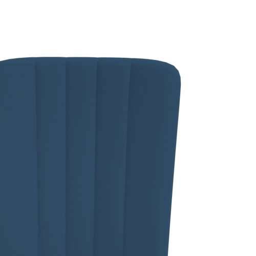 Blagovaonske stolice 2 kom plave baršunaste Cijena