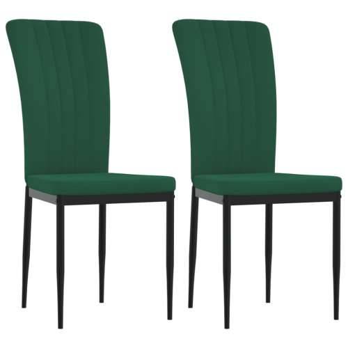 Blagovaonske stolice 2 kom tamnozelene baršunaste Cijena