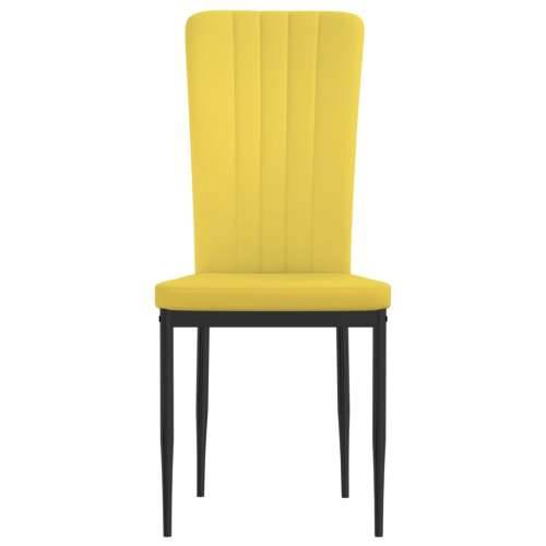 Blagovaonske stolice 4 kom boja senfa baršunaste Cijena