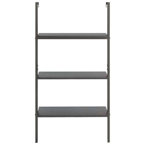 Naslanjajuća polica s 3 razine crna 64 x 35 x 120,5 cm - Crna 1 120.5 cm Cijena