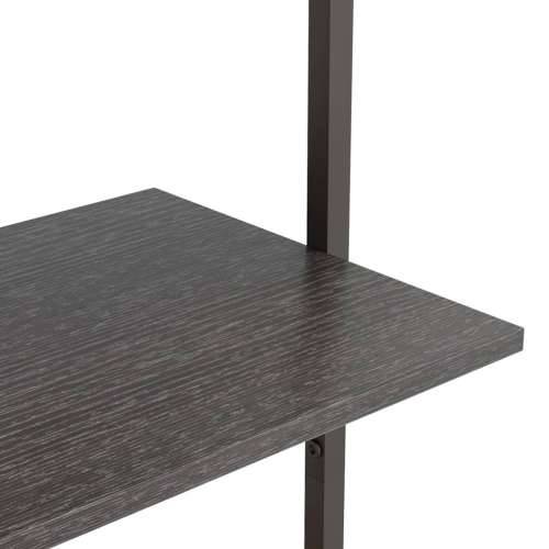 Naslanjajuća polica s 3 razine crna 64 x 35 x 120,5 cm - Crna 1 120.5 cm Cijena