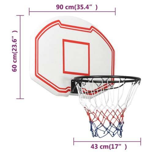 Košarkaška ploča bijela 90 x 60 x 2 cm od polietilena Cijena