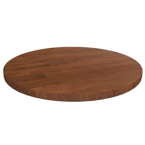 Okrugla stolna ploča tamnosmeđa Ø30x1,5 cm tretirana hrastovina