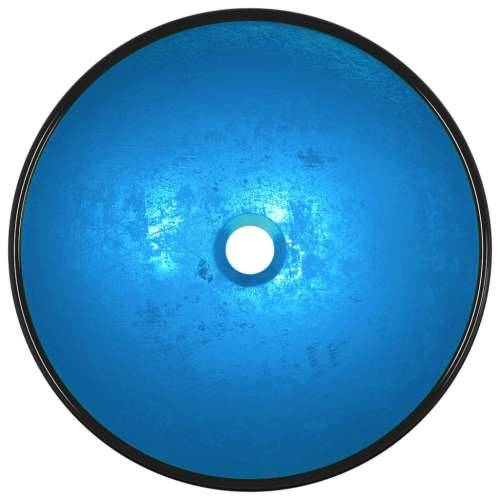 Umivaonik od kaljenog stakla 42 x 14 cm plavi Cijena
