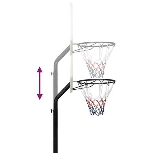 Košarkaški stalak bijeli 237 - 307 cm od polietilena - Bijela Cijena