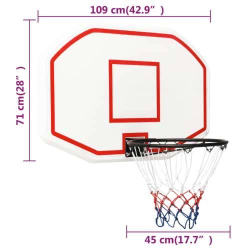 Košarkaška ploča bijela 109 x 71 x 3 cm od polietilena Cijena