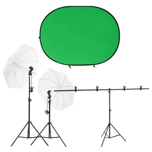Komplet studijske rasvjete sa svjetlima i pozadinskim zaslonom - Zelena 201 x 60 x (70-200) cm bez reflektora 1 Cijena