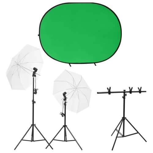 Komplet studijske rasvjete sa svjetlima i pozadinskim zaslonom - Zelena 91 x 60 x (70-200) cm bez reflektora 1 Cijena