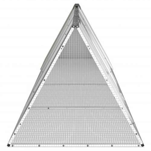 Kavez za zečeve sivi 403,5 x 80,5 x 71 cm od pocinčanog čelika - Siva 403.5 x 80.5 x 71 cm Cijena