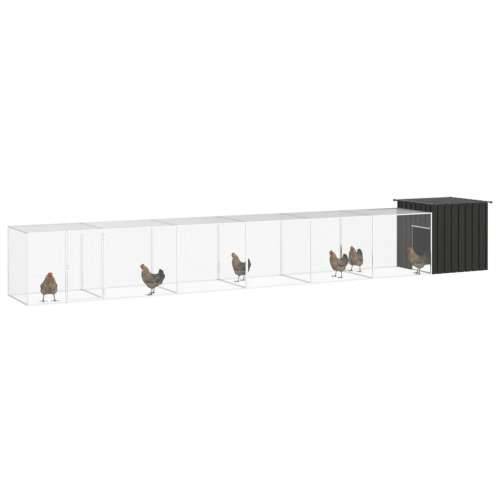 Kavez za kokoši antracit 700 x 91 x 100 cm od pocinčanog čelika Cijena