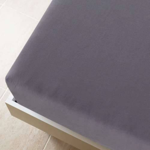 Plahta s gumicom od žerseja antracit 90 x 200 cm pamučna - Antracit 90 x 200 cm 1 Cijena