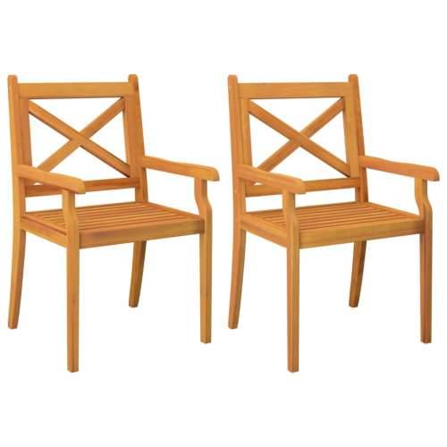 Vrtna garnitura - 3-dijelni vrtni blagovaonski set od masivnog bagremovog drva - Ø 85 cm stol 2 Cijena