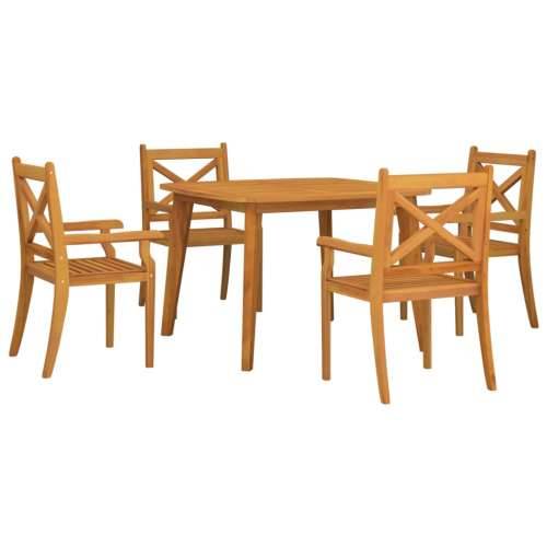 Vrtna garnitura - 5-dijelni vrtni blagovaonski set od masivnog bagremovog drva - Dužina stola 110 cm 4 Cijena