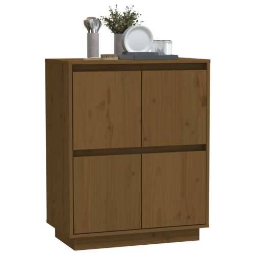 Komoda smeđa boja meda 60 x 34 x 75 cm od masivne borovine - boja meda 1 Cijena