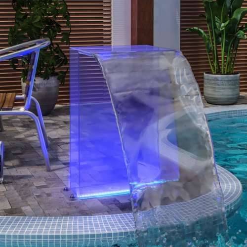 Fontana za bazen s RGB LED svjetlima akrilna 51 cm Cijena