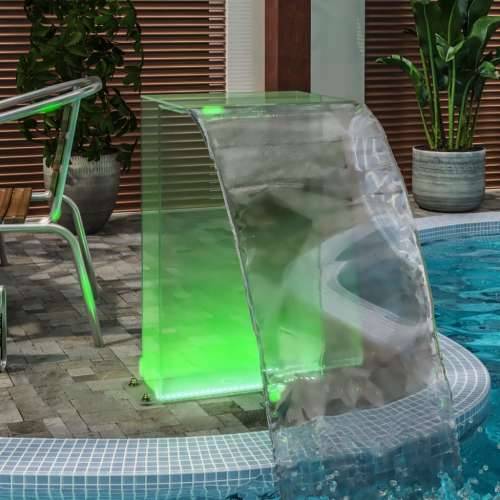 Fontana za bazen s RGB LED svjetlima akrilna 51 cm Cijena