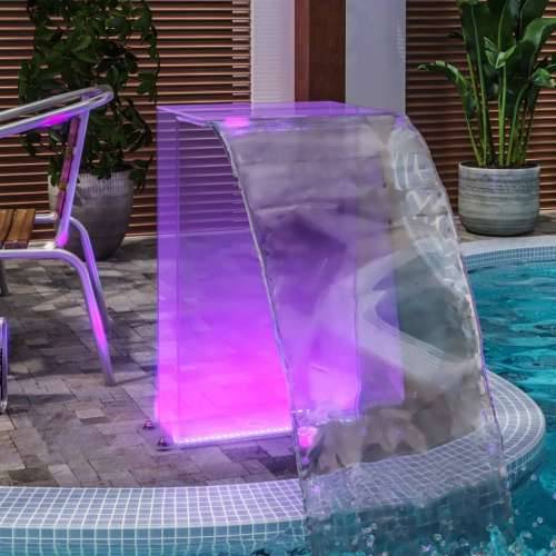 Fontana za bazen s RGB LED svjetlima akrilna 51 cm Cijena