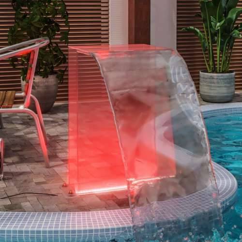 Fontana za bazen s RGB LED svjetlima akrilna 51 cm Cijena