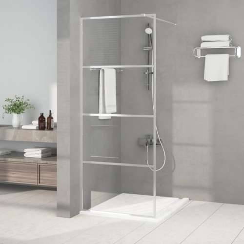 Pregrada za tuš srebrna 80 x 195 cm s prozirnim staklom ESG - Srebrno 80 x 195 cm *Transparent*an Cijena