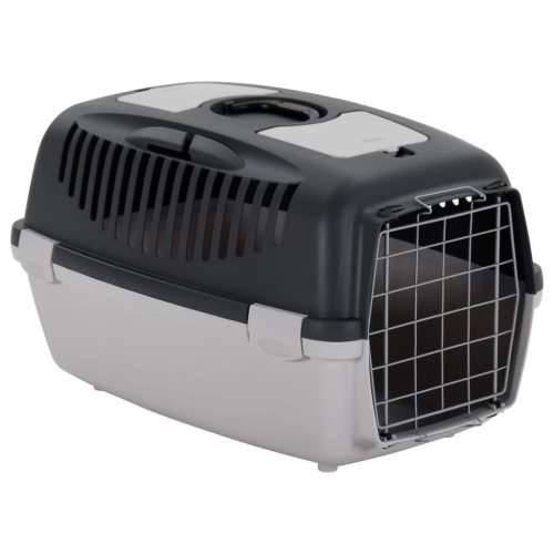 Transporter za kućne ljubimce sivo-crni 61 x 40 x 38 cm od PP-a Cijena