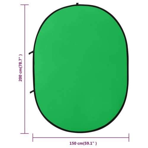2 u 1 ovalna studijska pozadina zeleno-plava 200 x 150 cm Cijena