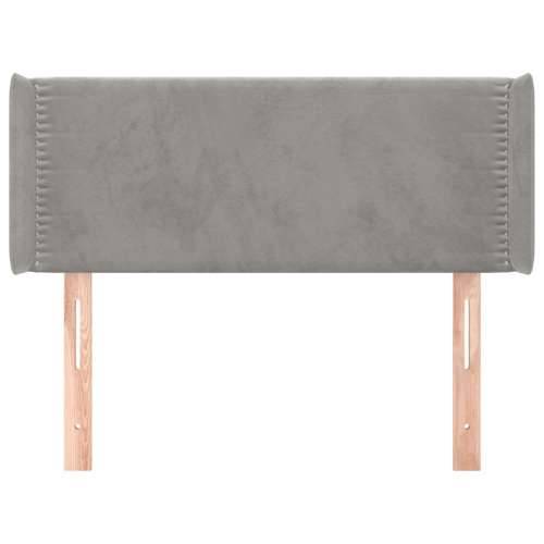 Uzglavlje s ušima svjetlosivo 103x16x78/88 cm baršunasto - Svjetlosiva 103 x 16 x 78/88 cm 1 Cijena