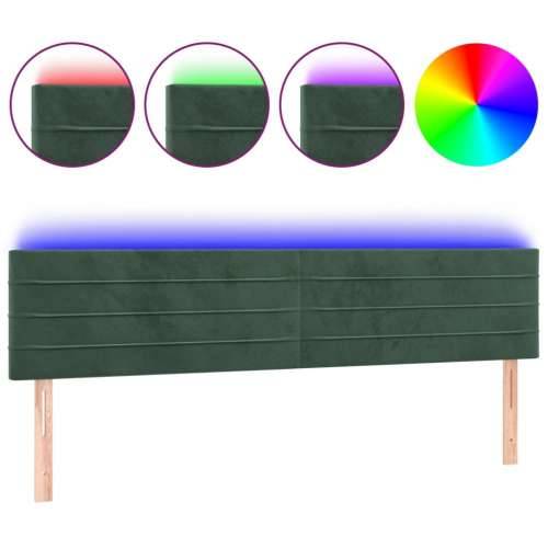 LED uzglavlje tamnozeleno 180x5x78/88 cm baršunasto - Tamnozelena 180 x 5 x 78/88 cm 1 Cijena