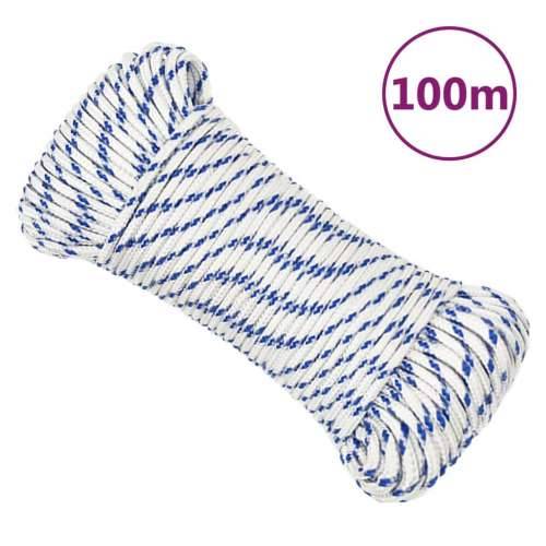 Brodski konop bijeli 4 mm 100 m od polipropilena - Bijela i plava 1 100 m 4 mm Cijena