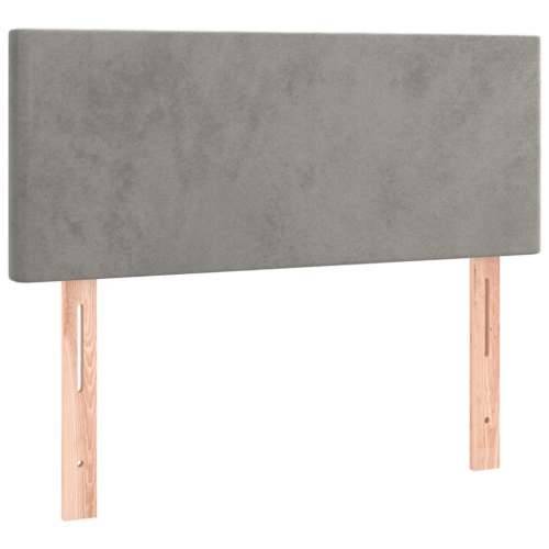 Box spring krevet s madracem svjetlosivi 80 x 200 cm baršunasti - Svjetlosiva 80 x 200 cm Gladak dizajn Cijena