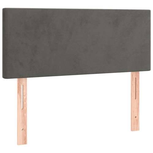 Box spring krevet s madracem tamnosivi 80 x 200 cm baršunasti - Tamno siva 80 x 200 cm Gladak dizajn Cijena
