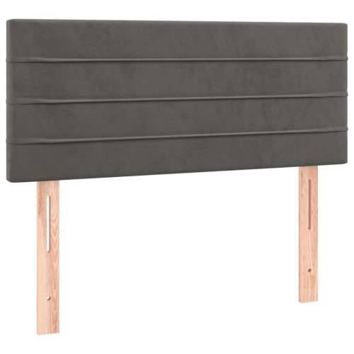Box spring krevet s madracem tamnosivi 80 x 200 cm baršunasti - Tamno siva 80 x 200 cm vodoravne pruge Cijena